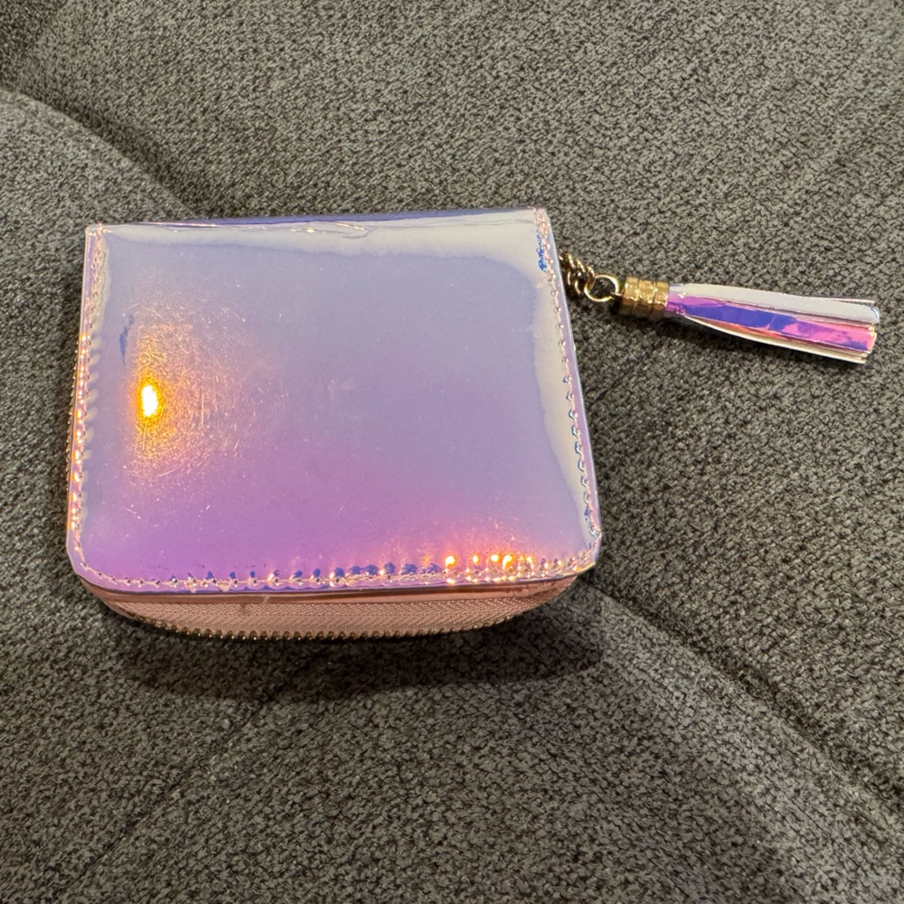 Holographic Coin Purse with Tassel